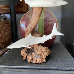 John Perry Two Shark Statue