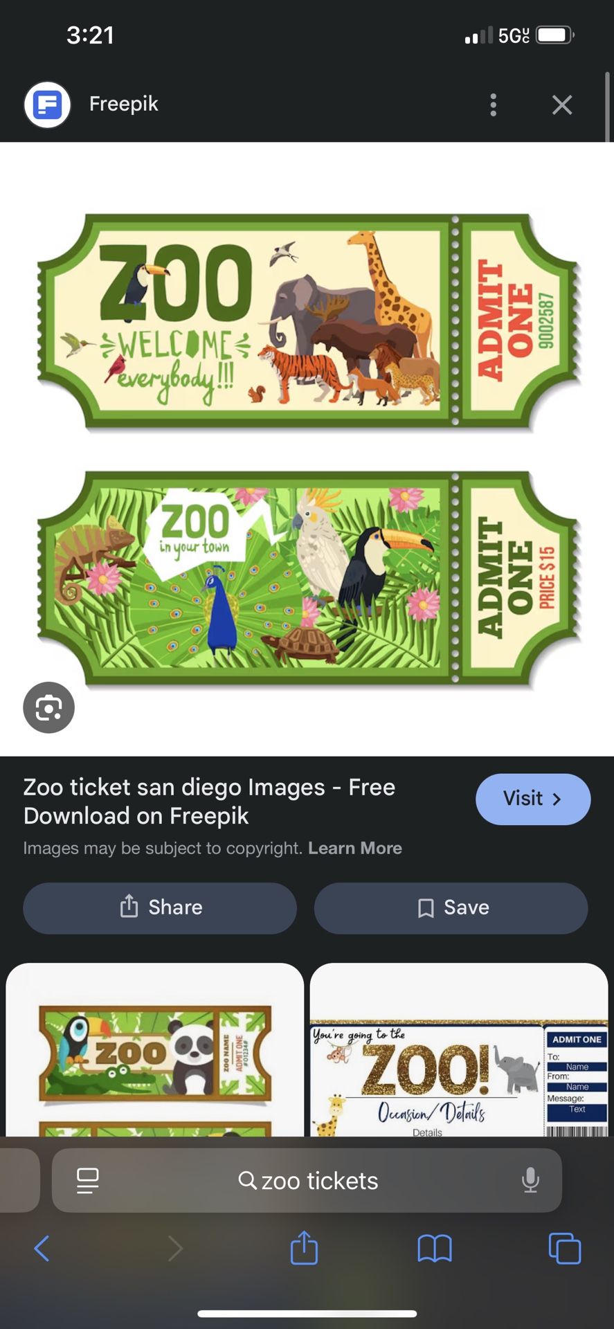 Zoo Tickets 