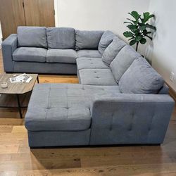 Large Blue Sectional Couch