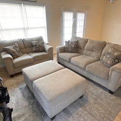 2 Piece Couch And Ottaman 