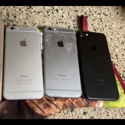 3 iPhones Screens Cracked 