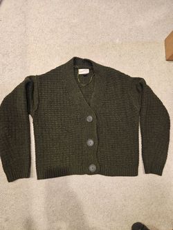 XS Green Universal Thread Green Cardigan