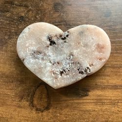 Pink Amethyst Heart Crystal Carving 