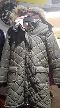Calvin Klein Olive Green Coat Size 14/16 XL