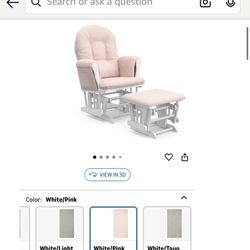 Nursery Rocking Chair Pink And White