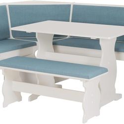 Turquoise And White Breakfast Nook 
