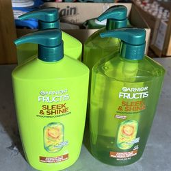 Garnier  Fructis  Sleek & Shine Big Shampoo  & conditioner ($8 each)