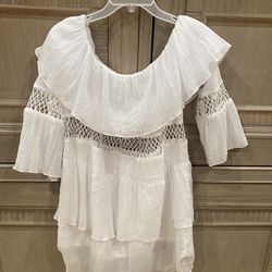 White Ruffle Dress 