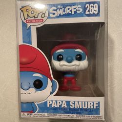 Papa Smurf Funko Pop *VAULTED* The Smurfs 269 with protectors Animation Television