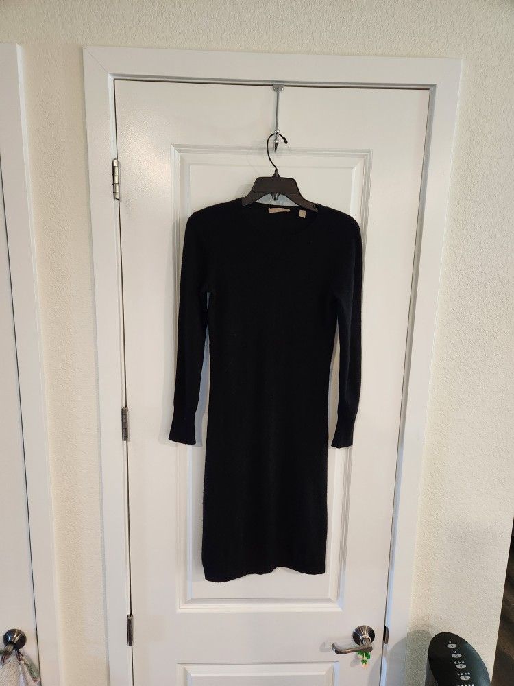 Cashmere Addiction Womens Long Sleeve Purple Crew Neck Sweater Dress Size X Small, good condition