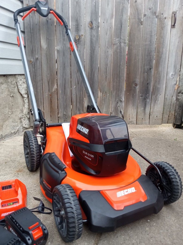 Brand-New Echo 21" Inch 56 Volt Cordless Battery Push Lawnmower Kit With 2- 5.0Ah Batteries 