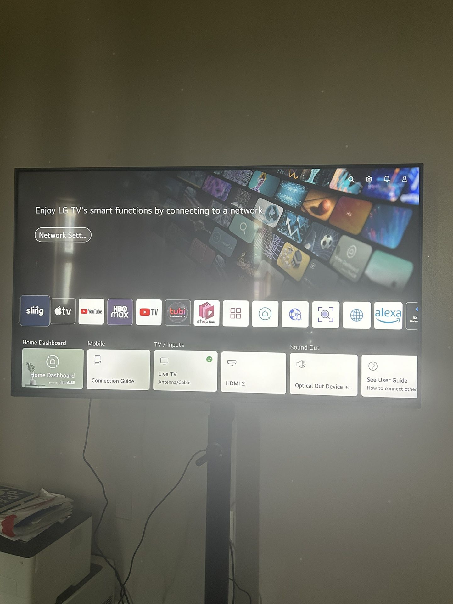 55inch LG  Smart Tv 4k With Wall Mount 