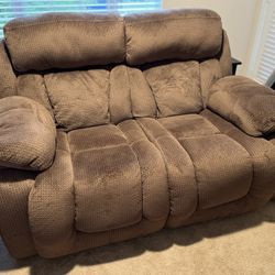 Man-cave Dual Power Reclining Sofa And Loveseat Pair