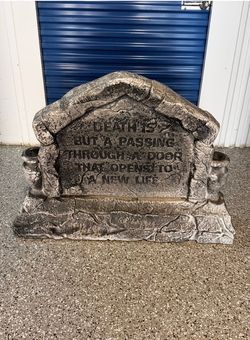 Decorative Tombstone Prop with Candle Holders