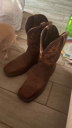 Justin Leather Workboots. Steel toe