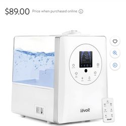 Levoit 6L 753sq ft Warm and Cool Mist Humidifier, Vaporizer, White