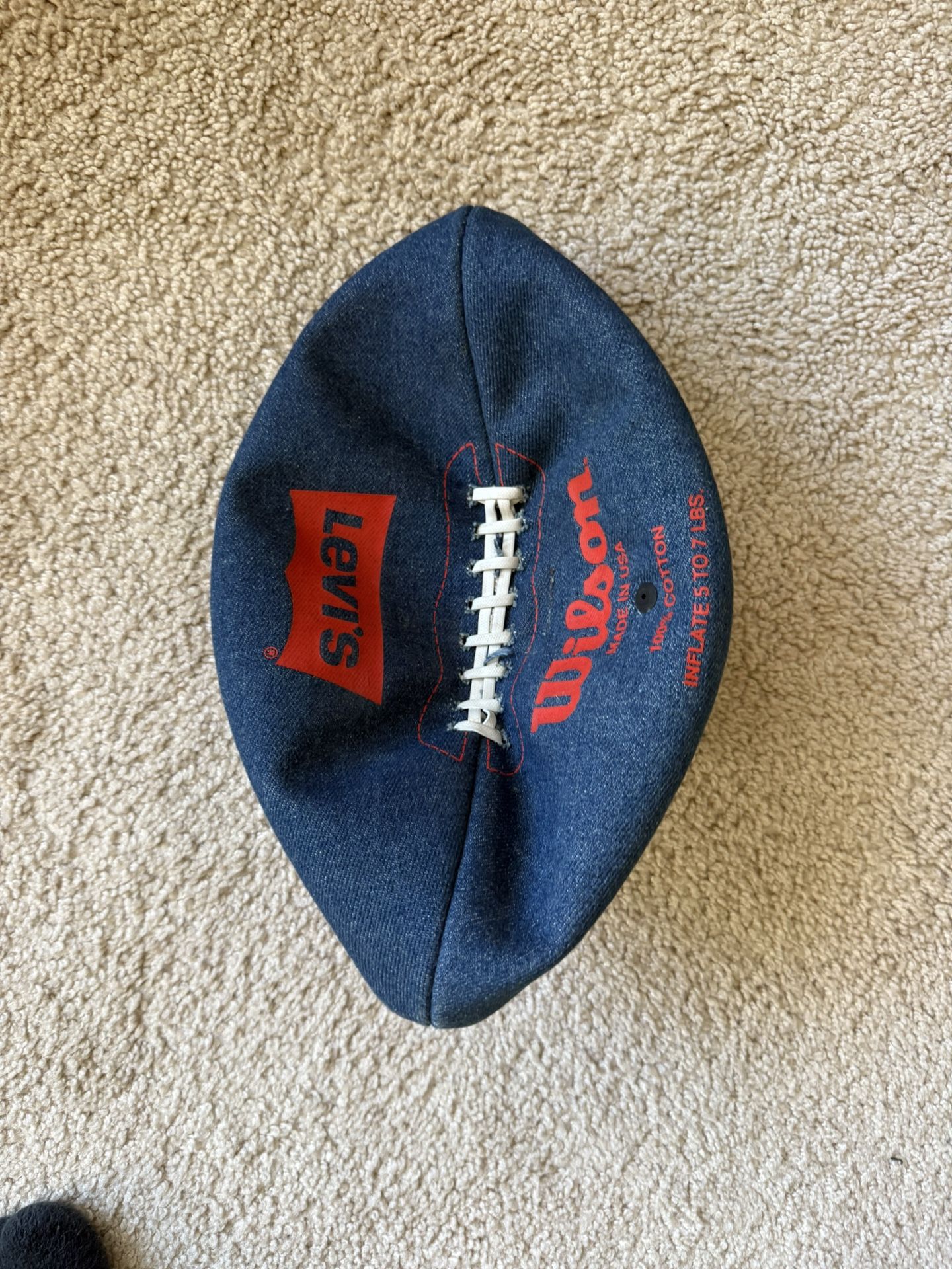 Vintage Wilson × Levi’s Denim Football (CBS Logo)