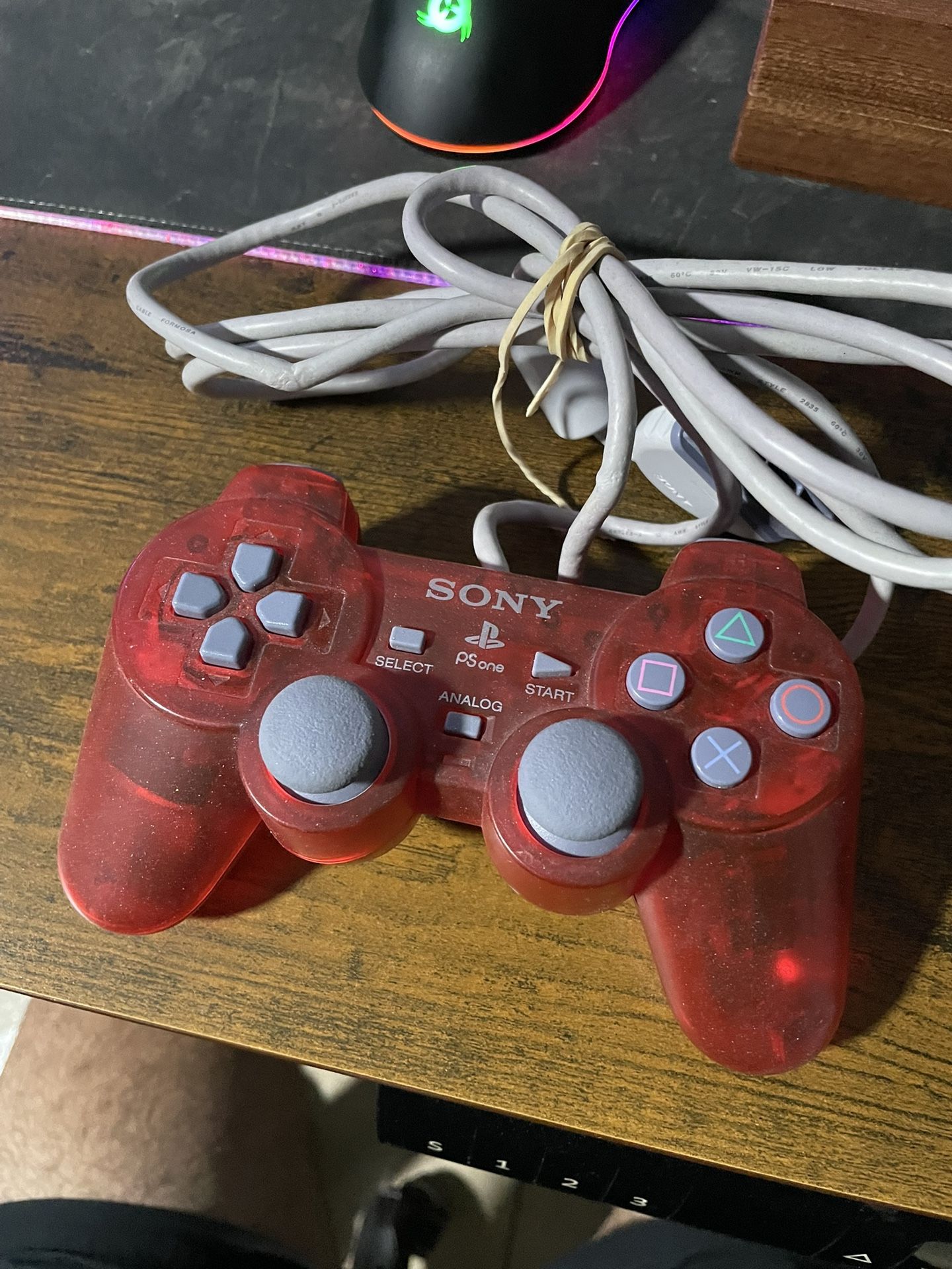 Ps1 Red Transparent Controller