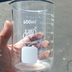 Vintage Pyrex  Chemistry Lab Equipment Glass Beaker Distillery Flask