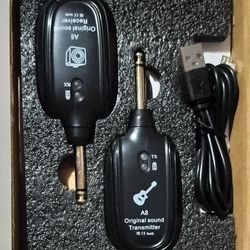 New Wireless Rechargeable Transmitter System For Electric Guitar Bass And Violin 
