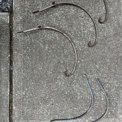 Iron plant pot hooks
