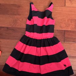 New Beautiful Abercrombie Dark Blue & Raspberry Stripe Size 2