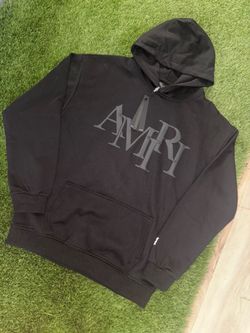 Black on black Amiri hoodie