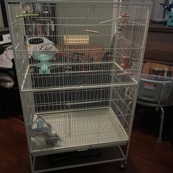 Birdcage 31"w x 40"h x 20"d (lower shelf and wheels - not included in measurements)