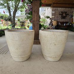 White Clay Pots, Planters, Plants. Pottery,  Talavera $75 cada una
