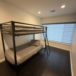 Bunk Bed Twin Over Twin Brand New With Mattress And Sheets 