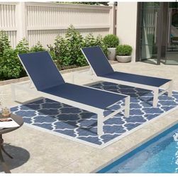 PEAK HOME FURNISHINGS 2-Piece Aluminum Outdoor Chaise Lounges @pal