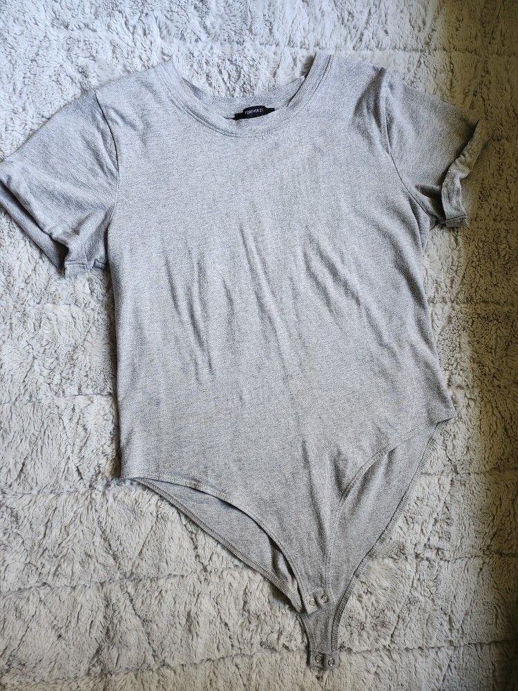 GREY SHIRT BODYSUIT BY FOREVER 21