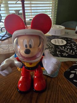 2010 Disney Jet Pack Mickey Mouse Astronaut Space Toy Mattel Lights Up Sound FX.