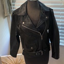 Motorcycle Black Leather Jacket