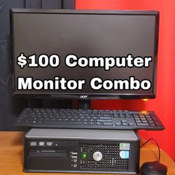 Dell Windows 11 Computer with Monitor Combo