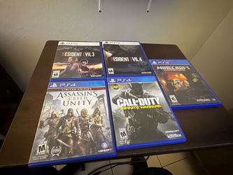 Two ps5 games and 3 ps4