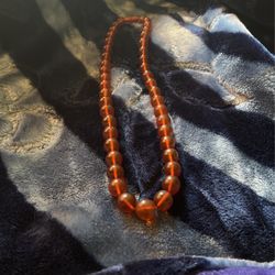 1950s amber necklace