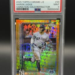 Aaron judge /50 PSA 9 2025 Logofractor Gold