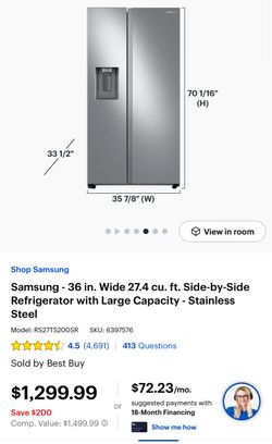 Samsung Stainless Steel Refrigerator
