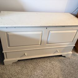 Ethan Allen White Storage Chest • $100