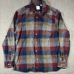 ROWM Button Up Shirt Men’s Size L Plaid Long Sleeves  