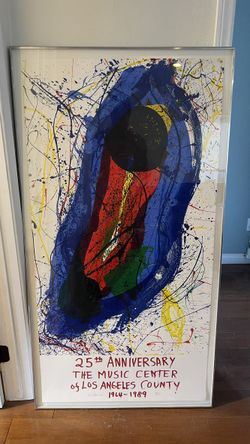 Sam Francis Signed Screenprint — Music Center of LA County, 1988