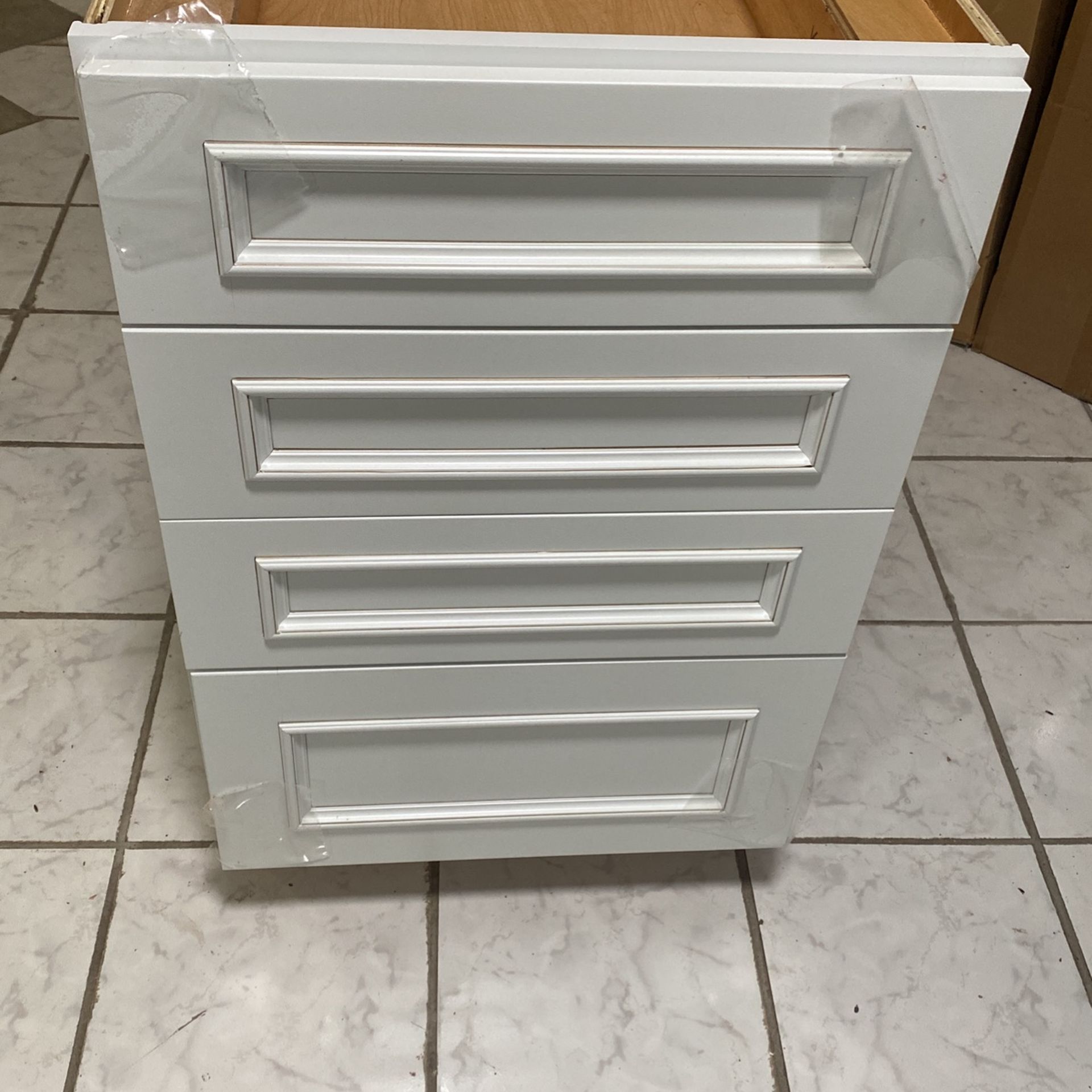 Kitchen Base Drawers Cabinet 21” White
