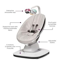 Like-New 4moms MamaRoo Multi-Motion Baby Swing with Infant Insert! 