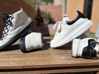 Alexander McQueen White Black & Balenciaga Arenas Grey & Navy blue