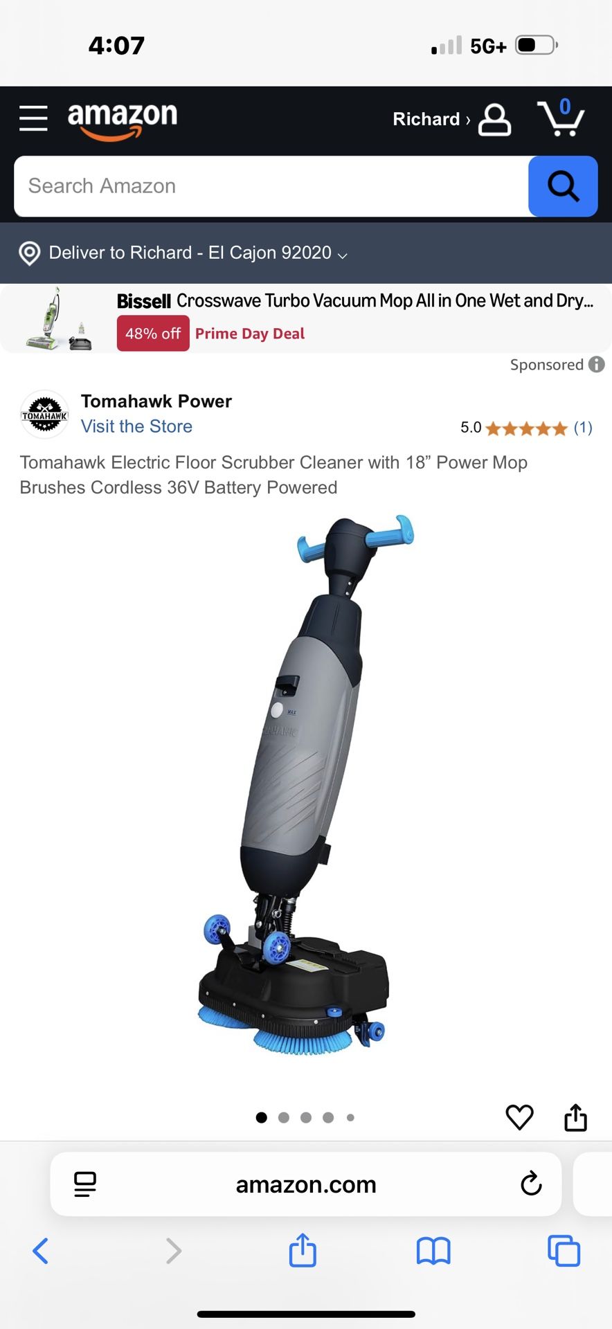 Tomahawk Floor Scrubber Lithium Powered Brand New