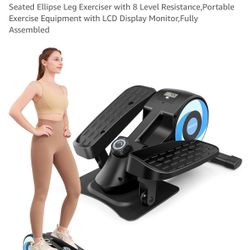 ANCHEER Under Desk Elliptical Exercise Machine,Standing or Seated Ellipse Leg Exerciser with 8 Level Resistance,Portable Exercise Equipment with LCD D