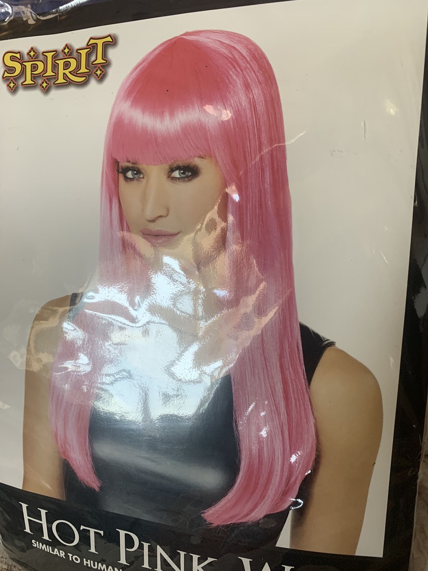 New Spirit Halloween Hot Pink Wig