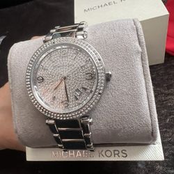 Silver Mk watch / Women Mk watch / Michael Kors Watch 