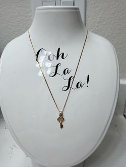 Solid 10k necklace and pendant.